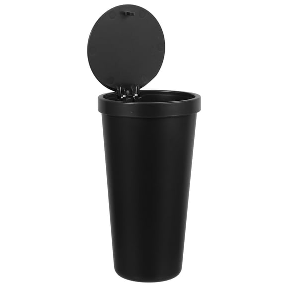 Niceauty Car Trash Can Cup Holder Black PP Sleek Stylish for Home Use