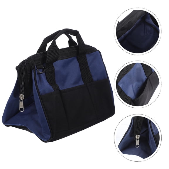 Niceauty Black Wide Organizer Bag Portable Lightweight Tool Holder for Storage