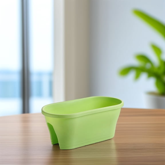 Niceauty Trellis Planter Deck Rail Planter Plastic Green 1Pcs