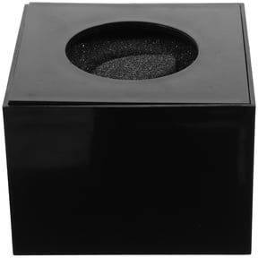 Niceauty Stable Microphone Rack Box Black Plastic Tabletop Mic Stand for Test Tubes
