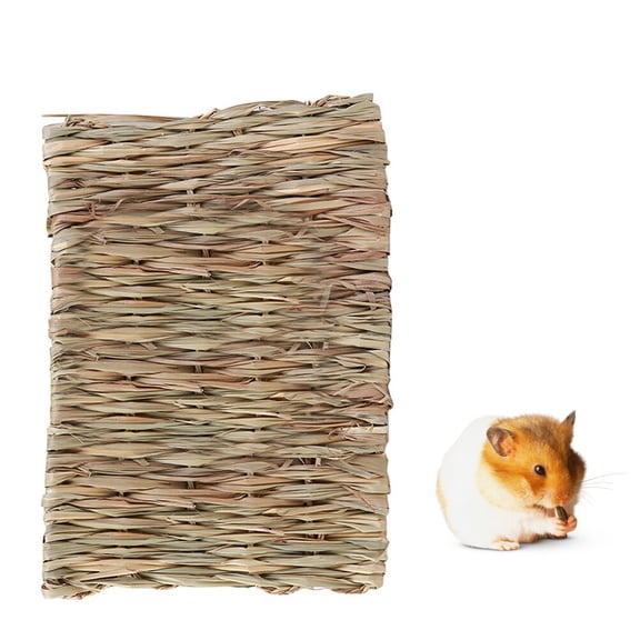 Niceauty Straw Pet Mat with Reed Material for Small Pets Chewing and Comfortable Rest