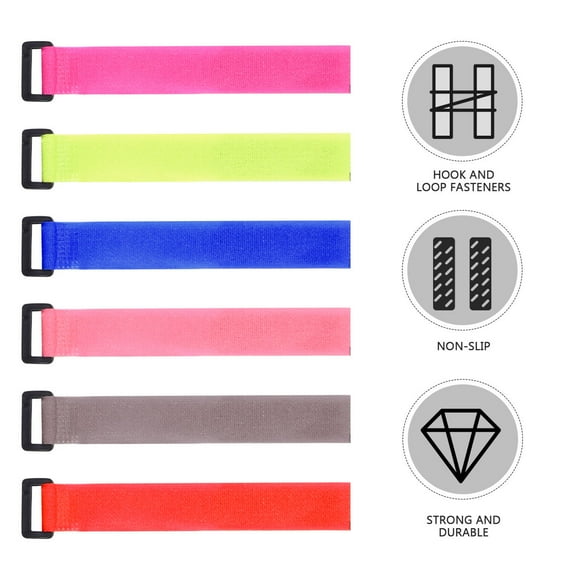 Niceauty 10Pcs Fishing Rod Binding Belt Secure Fishing Supplies with Adjustable Rope