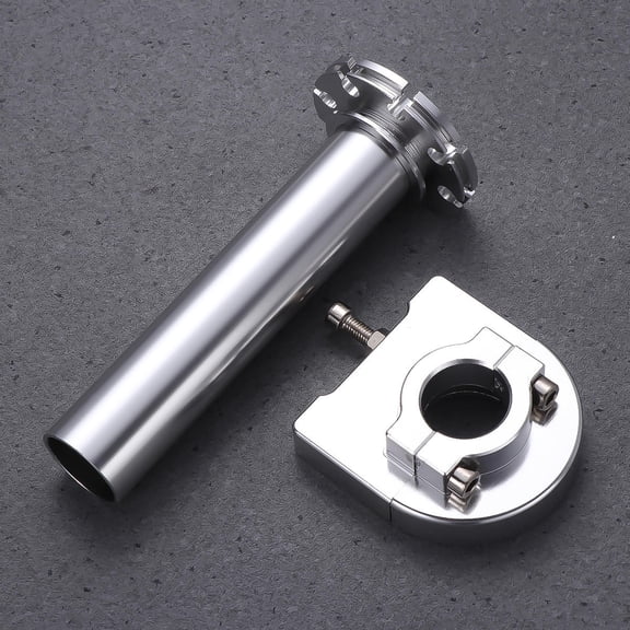 Niceauty Universal Silver Aluminum Throttle Handlebar for Motorcycle Smooth Control