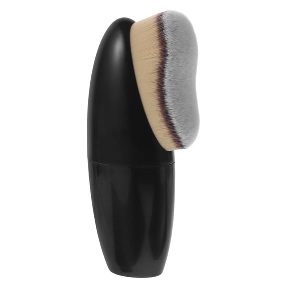 Niceauty Compact Black Foundation Makeup Brush with Soft Bristles for Natural Finish