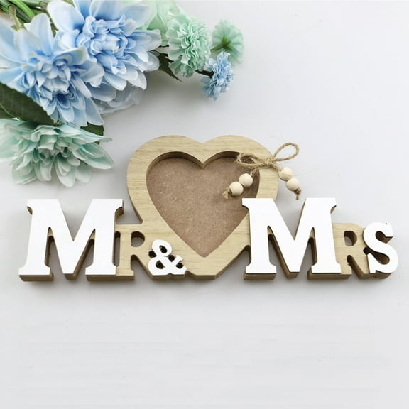 Niceauty wedding keepsake Picture Frame Wood Engagement Memory Display Couples 1Pcs