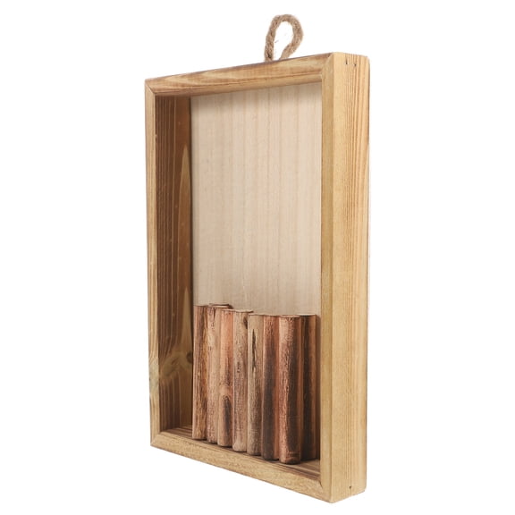 Niceauty Shadow Boxes Wall Hanging Frame Light Brown Wood 1Pcs Indoor Outdoor Decor