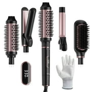 Nicebay Curling Iron, Professional Instant Heat Up Hair Curling Wand Set, Curling Wand
