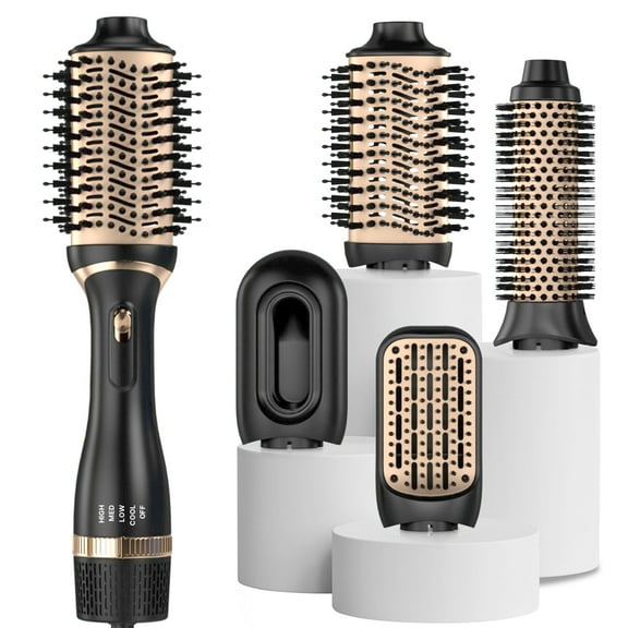 Nicebay Hair Dryer Brush, Black Blow Dryer Brush, Curly, Dry, Oval Hot Air Brush