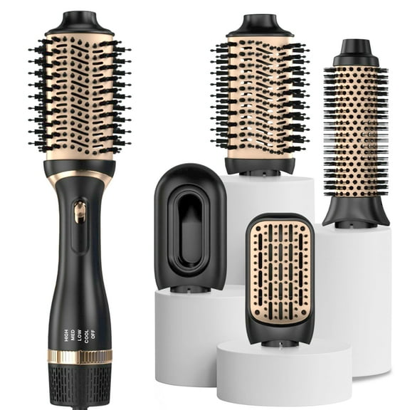 Nicebay Hair Dryer Brush, Black Blow Dryer Brush, Curly, Dry, Oval Hot Air Brush