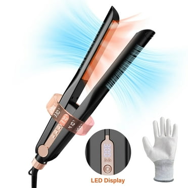 Nicebay Airflow Styling, Hair Straightener, 1 inch Curling Wand Cool Air Vent, 5 Temp, Dual Voltage