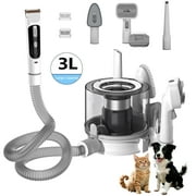 NICEBAY Pet Grooming Vacuum, 5 in 1 Kit Dog Hair Vacuum with 3 Modes, 3L Large Dustbin, Low Noise