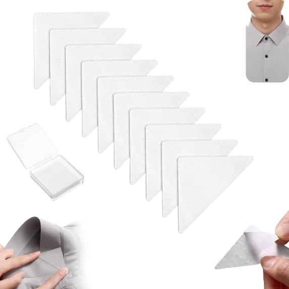 Nicebelie Polo Shirt&Shirt Collar Sticker, Collar Stays for Men's Dress Shirts, Best Shirts Stays, No Curling Anti-Warping (50pcs)