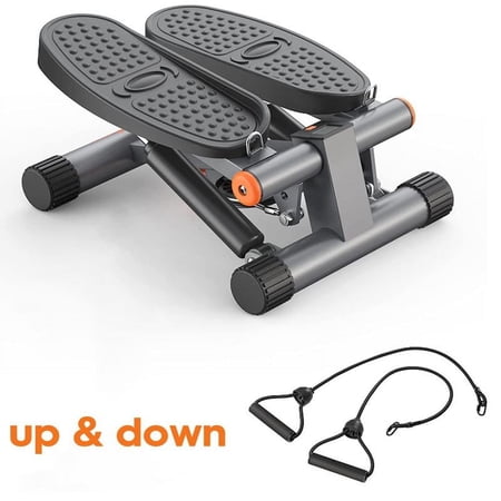 Stepper with Resistance Bands, Compact Stair Stepper for Home/Office, 300LBS Capacity, Hydraulic Fitness Stepper with LCD Monitor for Workouts