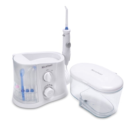 Nicefeel 1000ml Electric Oral Irrigator Tooth Cleaner Care Floss Bleaching Adjustable Pressure+7 Nozzles