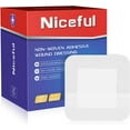 thumbnail image 1 of Niceful 50Pcs Border Gauze Island Dressing 4"x4", Water-Resistant Wound Dressing, 1 of 7