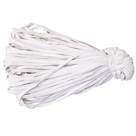 Nicehomfit Cotton Flat Rope White Braided for Fastening, 85M Roll, High Strength