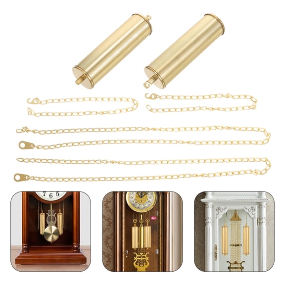 Nicehomfit Intricate Golden Iron Floor Clock Weight Decor for Versatile Room Enhancement 1Set