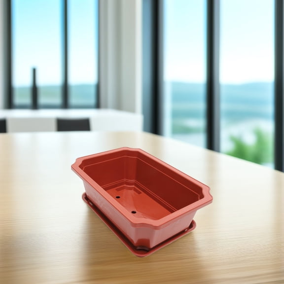 Nicehomfit Bonsai Large Pots Plastic 1Set 17.5X11.8X6.7In