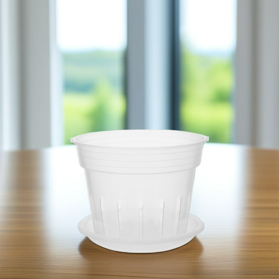Nicehomfit Orchard Pot Transparent Plastic 1 Set 6.4X6.4X5.1In
