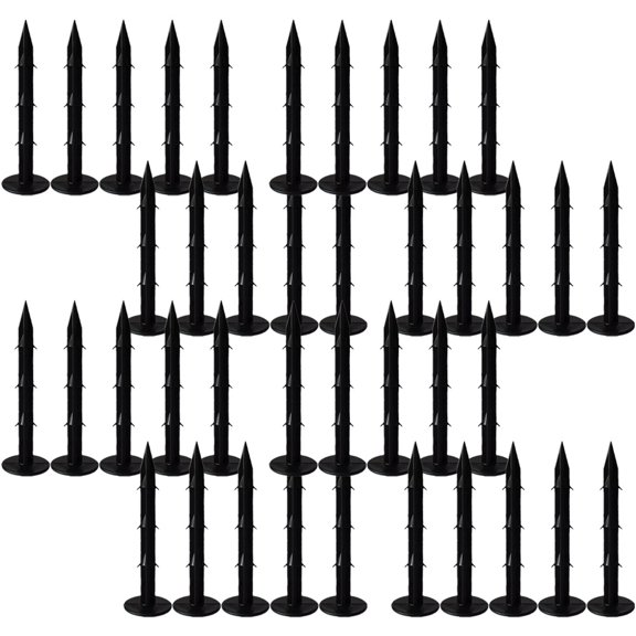 Nicehomfit 100Pcs Black Ground Stakes with Spike Design for Easy Outdoor Garden and Patio Installation