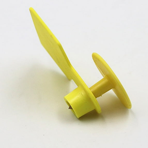 Nicehomfit Fade-Resistant Yellow Plastic Cow Ear Tags for Farm Use 100Pcs