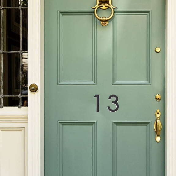 Nicehomfit 10Pcs Black Adhesive Address Numbers for House Door Mailbox Durable Outdoor Number Signs