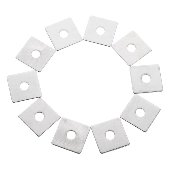 Nicehomfit 10Pcs Flat Stainless Steel Square Washers for Home Industry Channels and Framing Use