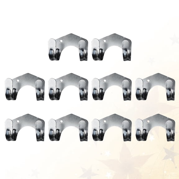 Nicehomfit 10Pcs Hanging Hose Hook Iron Double Hooks Watering Bracket with Screws Included