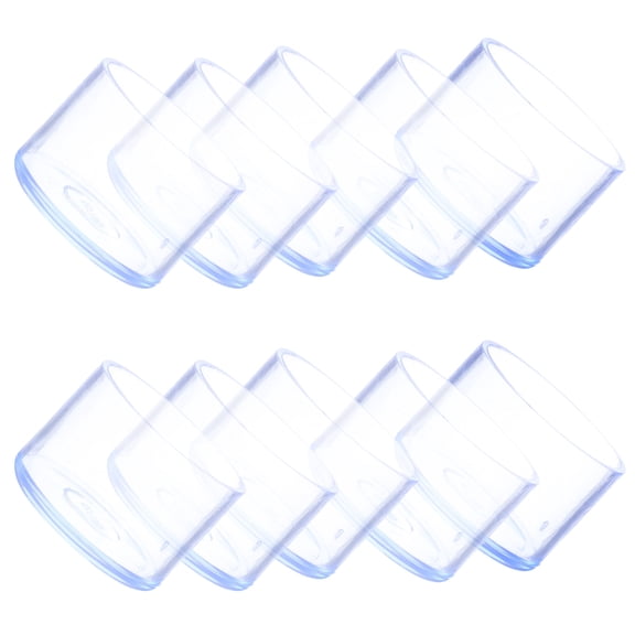 Nicehomfit 10Pcs PVC Round Chair Leg Caps Clear Thickened Covers for Dining Chairs and Bar Stools
