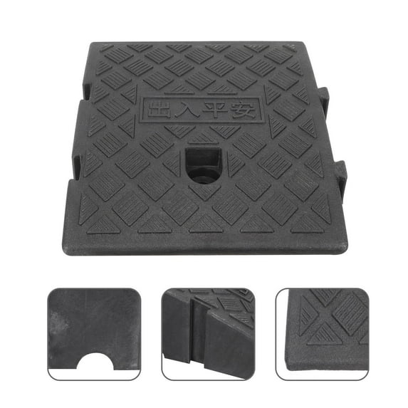 Nicehomfit Anti-Slip Plastic Ramp Mat for Road Car Use with Enhanced Texture Black