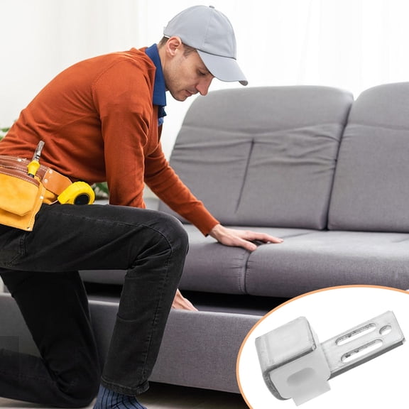 Nicehomfit 10Pcs Plated Silver Sectional Couch Connectors for Home Sofa Repair with Noise Reduction and Adjustable Support