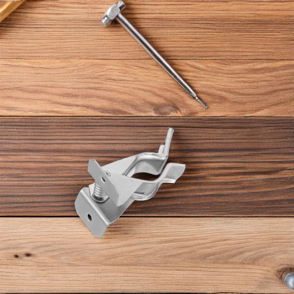 Nicehomfit 10Pcs Silver Metal Broom Holder Wall Mount Clips Strong Spring Clamp for Tool Storage