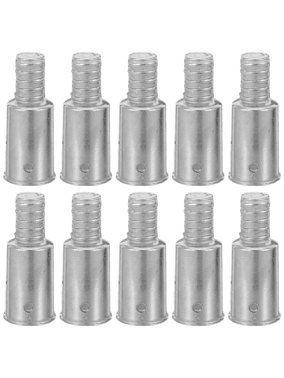 Broom Handle Threaded End, Secure Metal Connector, Versatile Usage, 10Pcs
