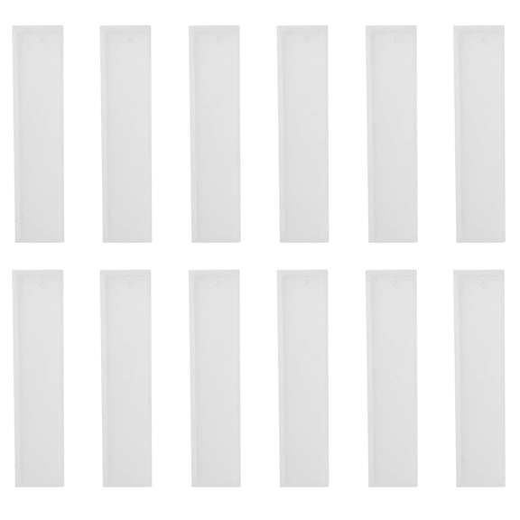 Nicehomfit DIY Silicone Molds White for Crystal Epoxy Bookmark Making 12Pcs