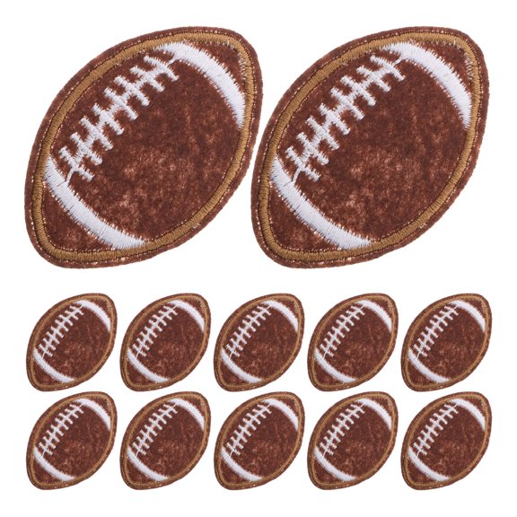 Nicehomfit 12pcs Rugby Shaped Twill Clothing Patches Iron on Sew on Shoes