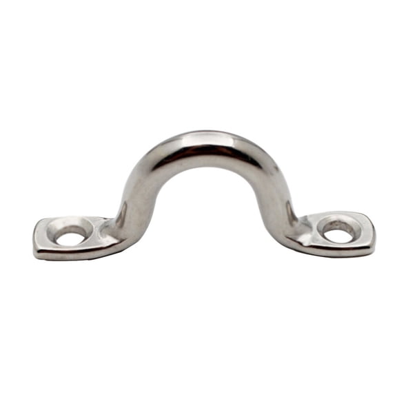 Nicehomfit 15Pcs Plated Silver Stainless Steel Saddle Clip Eye Loop for Boat Marine Use