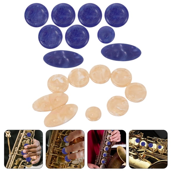 Nicehomfit 18-Pcs Blue Sax Key Buttons Plastic for Giving