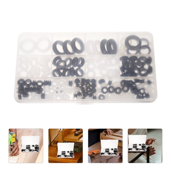 Nicehomfit 180Pcs Rubber Gasket Assorted Size Kit for Sealing and Ceiling Fan Parts Protection