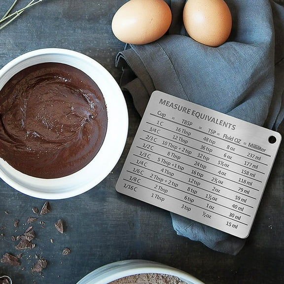 Nicehomfit Fridge Magnet Measurement Equivalents Stainless Steel 1Pack 4.32X3.34X0.20in