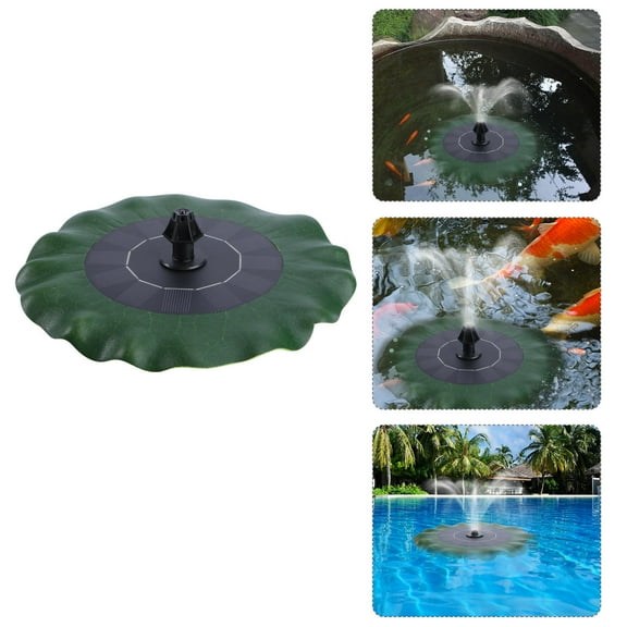 Nicehomfit Garden Pond Solar Water Agitator Floating Fountain 1Set Green