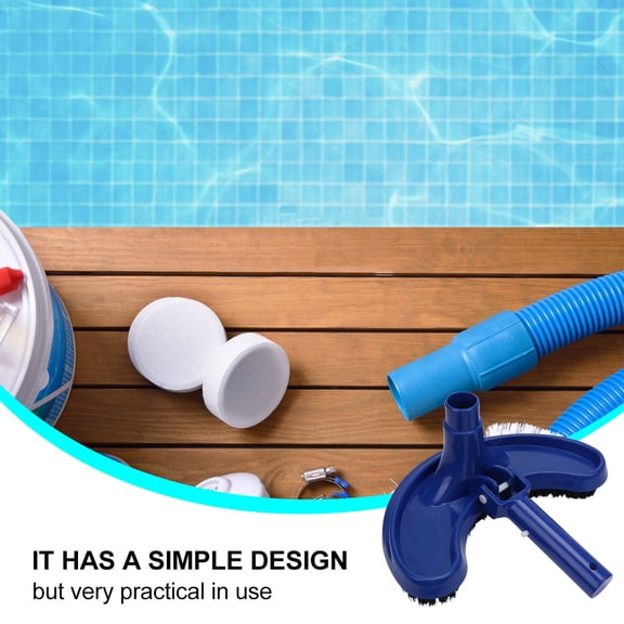 Nicehomfit 1Pack Pool Wall Suction Sweeper with Blue Plastic for Cleaning Tool