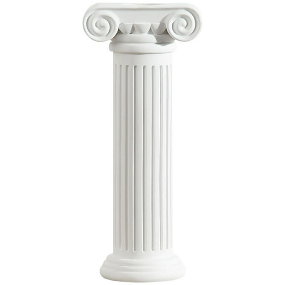 Nicehomfit Roman Pillar Flower Vase White Resin Decorative for Weddings