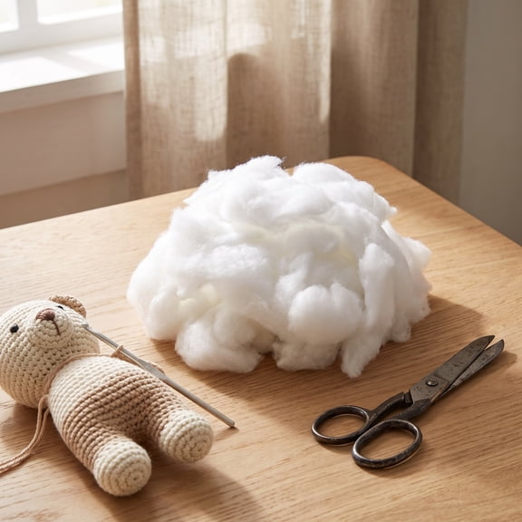 Nicehomfit 1Pack White Polyester Fiber Fill for Soft Plush Craft Stuffing and Pillow Filling