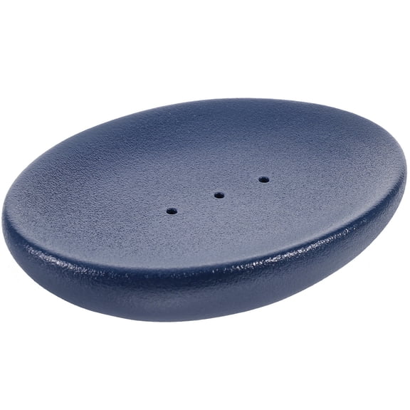 Nicehomfit 1Pc Artistic Dark Blue Soap Box Ceramic Soap Holder for Shower and Countertop
