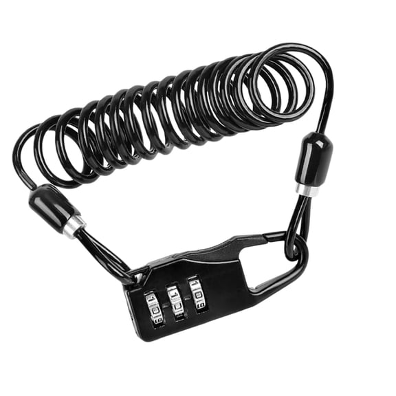 Nicehomfit 1Pc Black Bike Code Lock with Steel Cable and Combination Security Feature
