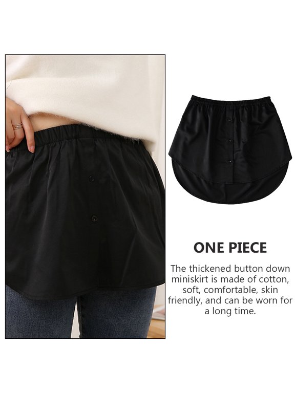1Pc Fake Hem Black All-Match Skirt Hem Accessory for Sweater and Casual Outfits