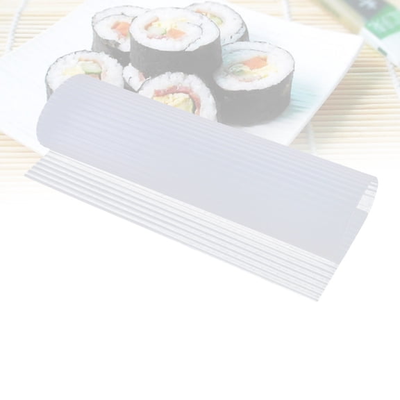 Nicehomfit 1Pc Multipurpose Silicone Sushi Rolling Mat Heat Resistant Kitchen Mat White Easy Storage