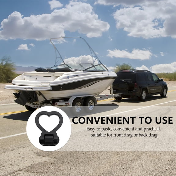 Nicehomfit 1Pc Universal Black Plastic Car Decorative Traction Hook Flexible Angle Adjustable Tow Bar Decor
