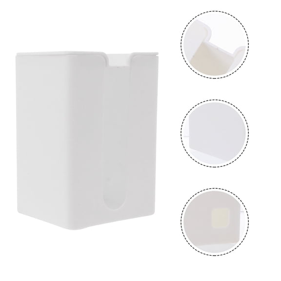Nicehomfit Wall-Mounted Tissue Holder, White, Multifunctional, Space-Saving for Home Kitchen Bathroom