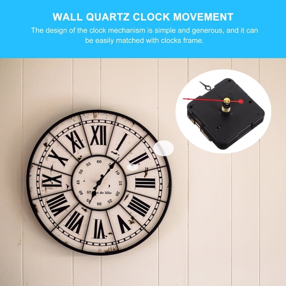 Nicehomfit 1Set Black Wall Clock Mechanism Replacement Kit with Mute Clock Movement and Easy Installation